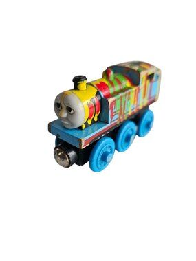 PAINT SPLATTERED Thomas and Friends Wooden Railway Train